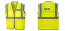 Custom Lightweight High Visibility Yellow Tampa Mesh Vest