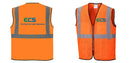 Custom Lightweight High Visibility ORANGE Tampa Mesh Vest