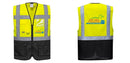 Custom Warsaw Yellow and Black Professional Style Safety Vest