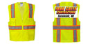 Custom Yellow Class 2 Safety Vest with Cooling Mesh Back