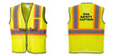 Custom Yellow Mesh Class 2 Reflective Safety Vest with Pockets