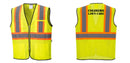 Custom Yellow Mesh Class 2 Reflective Safety Vest with Pockets