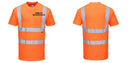 Custom Orange Hi Vis ANSI Class 2 Safety Shirt