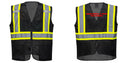 Black Safety Vest | Reflective High Visibility with Pockets