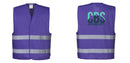 Custom PURPLE Work and Event Style Safety Reflective Vest