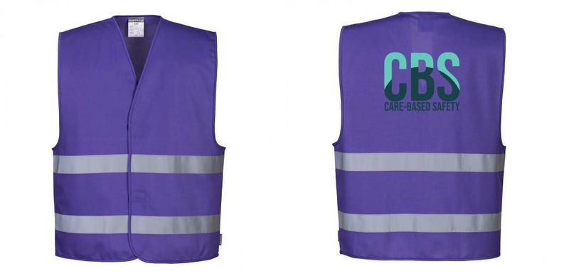 Custom PURPLE Work and Event Style Safety Reflective Vest