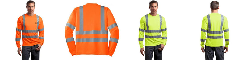 Custom Class 3 Long Sleeve Reflective ANSI 107 Snag-Resistant T-Shirt