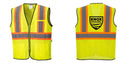Custom Yellow Mesh Class 2 Reflective Safety Vest with Pockets