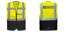 Custom Warsaw Yellow and Black Professional Style Safety Vest