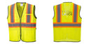 Custom Yellow Mesh Class 2 Reflective Safety Vest with Pockets