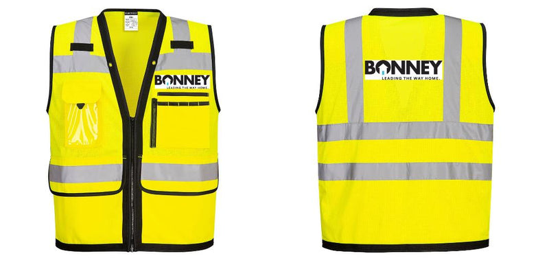 Custom Heavy Duty Hi-Vis Surveyor Vest
