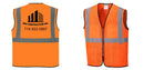 Custom Lightweight High Visibility ORANGE Tampa Mesh Vest