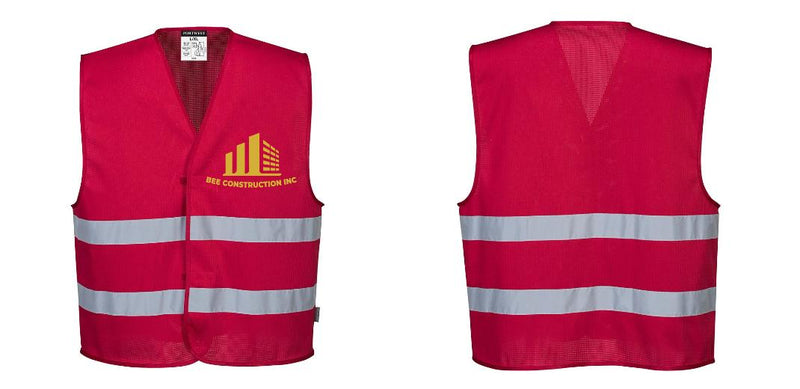 Custom RED MeshAir Reflective Events Safety Vest