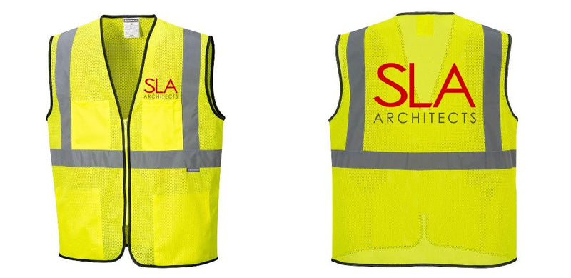 Lightweight High Visibility Yellow Tampa Mesh Vest