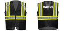 Black Safety Vest | Reflective High Visibility with Pockets