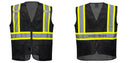 Black Safety Vest | Reflective High Visibility with Pockets