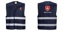 Navy Blue Reflective Hi Visibility Work and Event Style Vest