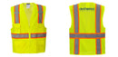 Custom Yellow Class 2 Safety Vest with Cooling Mesh Back