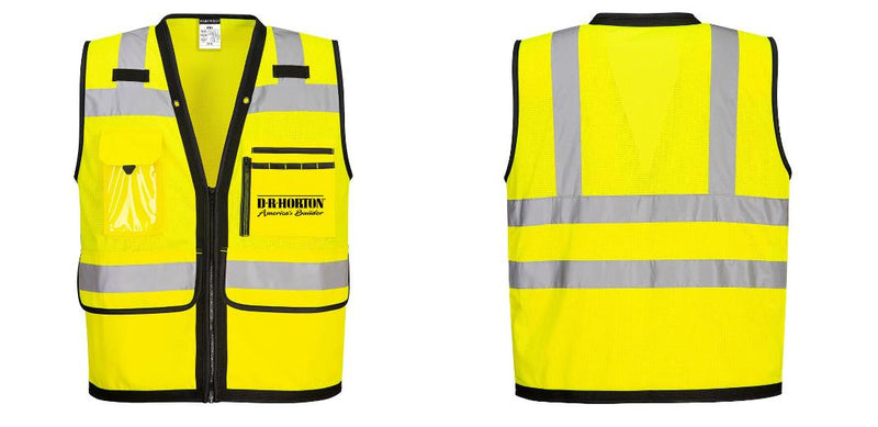 Custom Heavy Duty Hi-Vis Surveyor Vest