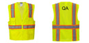 Custom Yellow Class 2 Safety Vest with Cooling Mesh Back