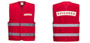 Custom Red Safety Vest Reflective Hi Vis Work and Event Style