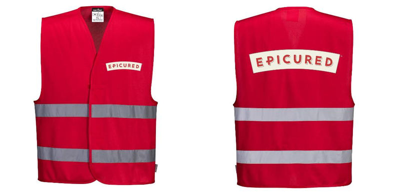 Custom Red Safety Vest Reflective Hi Vis Work and Event Style