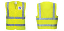 Custom Logo Reflective Yellow Safety Vest - ANSI Class 2