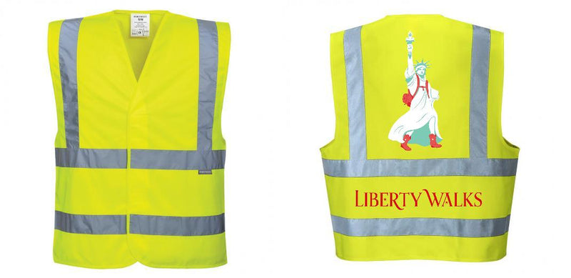 Custom Logo Reflective Yellow Safety Vest - ANSI Class 2