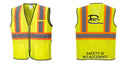Custom Yellow Mesh Class 2 Reflective Safety Vest with Pockets