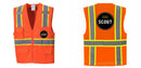 Custom Orange Class 2 Safety Vest with Cooling Mesh Back