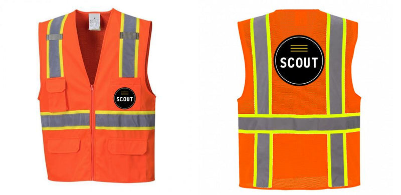 Custom Orange Class 2 Safety Vest with Cooling Mesh Back