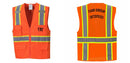 Custom Orange Class 2 Safety Vest with Cooling Mesh Back