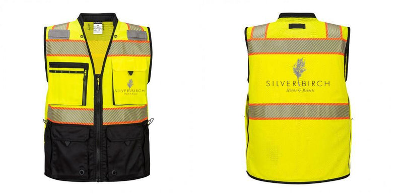 Custom Premium Two-toned Surveyor Safety Vest with Segmented Tape