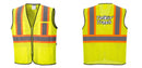 Mesh Class 2 Safety Vest with Pockets Hi Vis Reflective