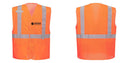 Custom Orange Safety Vest – Hi-Vis Mesh, Reflective, ANSI Class 2