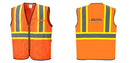 Mesh Class 2 Safety Vest with Pockets Hi Vis Reflective