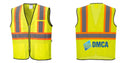 Custom Yellow Mesh Class 2 Reflective Safety Vest with Pockets