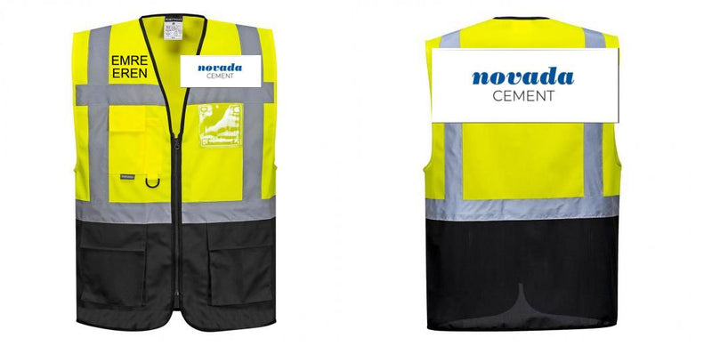 Custom Warsaw Yellow and Black Professional Style Safety Vest