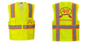 Custom Yellow Class 2 Safety Vest with Cooling Mesh Back