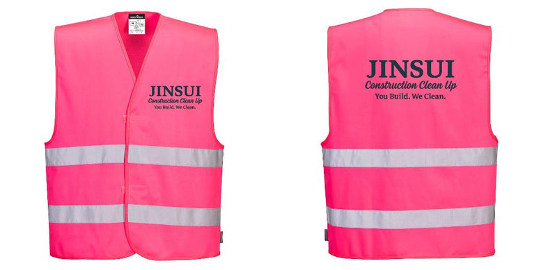 PINK Safety Vest Reflective Hi-Vis Work and Event Style Vest