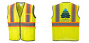 Custom Yellow Mesh Class 2 Reflective Safety Vest with Pockets