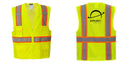 Custom Yellow Class 2 Safety Vest with Cooling Mesh Back