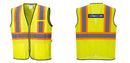 Custom Yellow Mesh Class 2 Reflective Safety Vest with Pockets