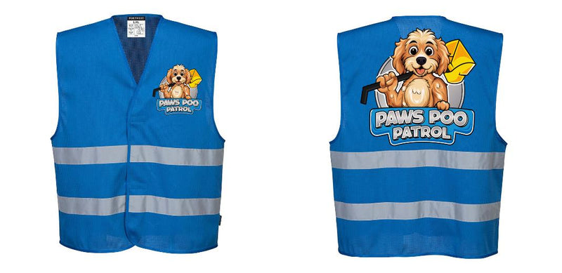 Custom Royal Blue MeshAir Reflective Safety Vest for Events