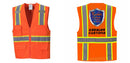 Custom Orange Class 2 Safety Vest with Cooling Mesh Back