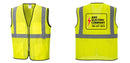 Custom Lightweight High Visibility Yellow Tampa Mesh Vest