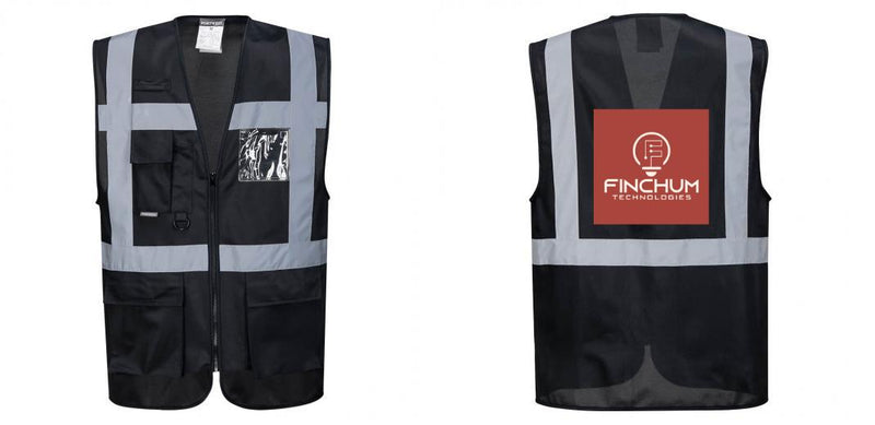 Custom Black Professional Executive Style Safety Vest