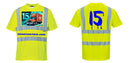 Custom Yellow Hi Vis ANSI Class 2 Safety Shirt