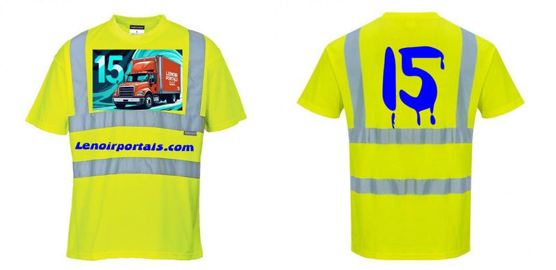 Custom Yellow Hi Vis ANSI Class 2 Safety Shirt