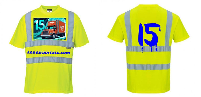 Custom Yellow Hi Vis ANSI Class 2 Safety Shirt